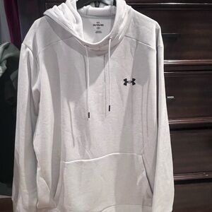 Under Armour Men’s White Hoodie with Black Logo